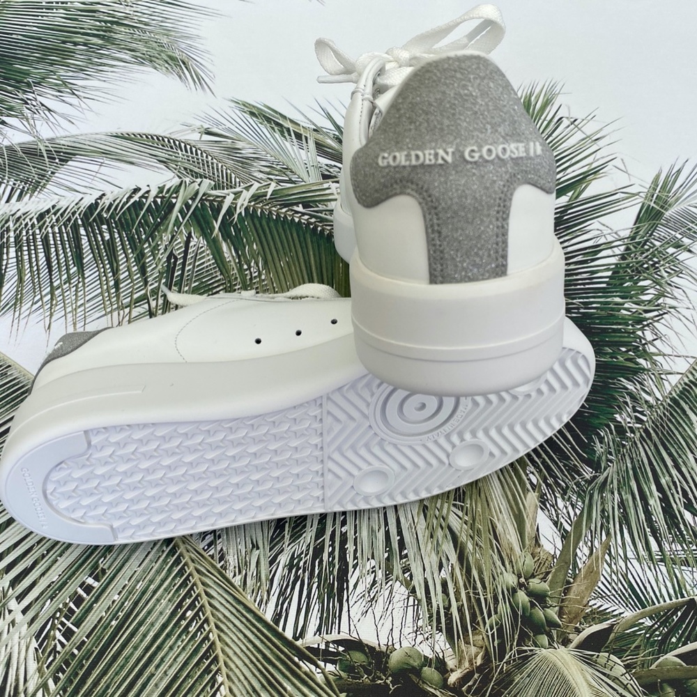 Golden Goose Pure Star Optic White Silver Glitter
